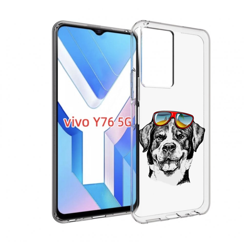 

Чехол MyPads счастливая собака для Vivo Y76 5G, Прозрачный, Tocco
