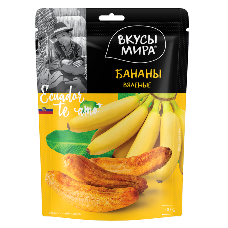 Бананы Вкусы Мира вяленые 100г