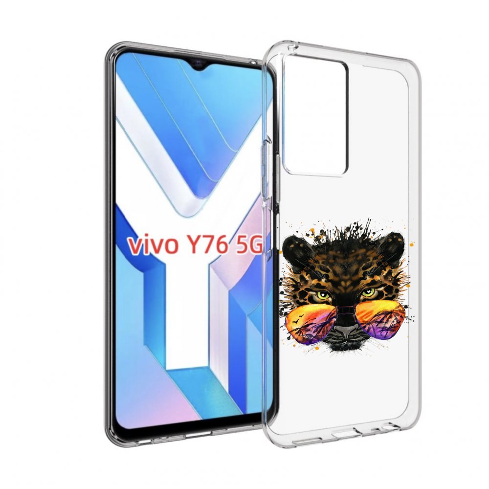 

Чехол MyPads тропический леопард для Vivo Y76 5G, Прозрачный, Tocco