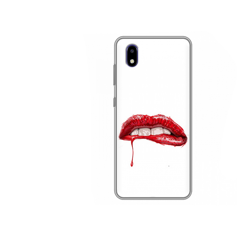 

Чехол MyPads Tocco для ZTE Blade A3 2020 яркие красные губы (PT226941.466.706), Прозрачный, Tocco
