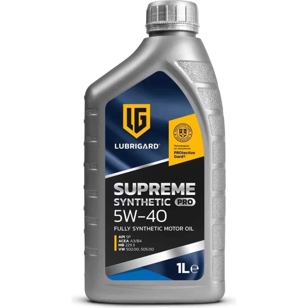 Моторное масло Lubrigard SUPREME SYNTHETIC PRO 5W40 1л