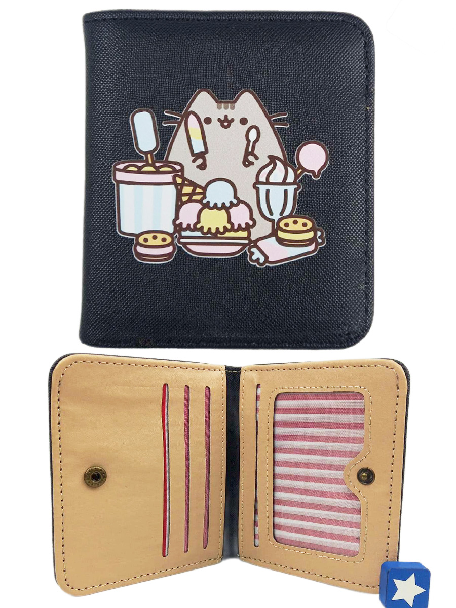 

Детские кошельки Pusheen 8 отделений 9,5х11 см, Черный, Пушин Pusheen