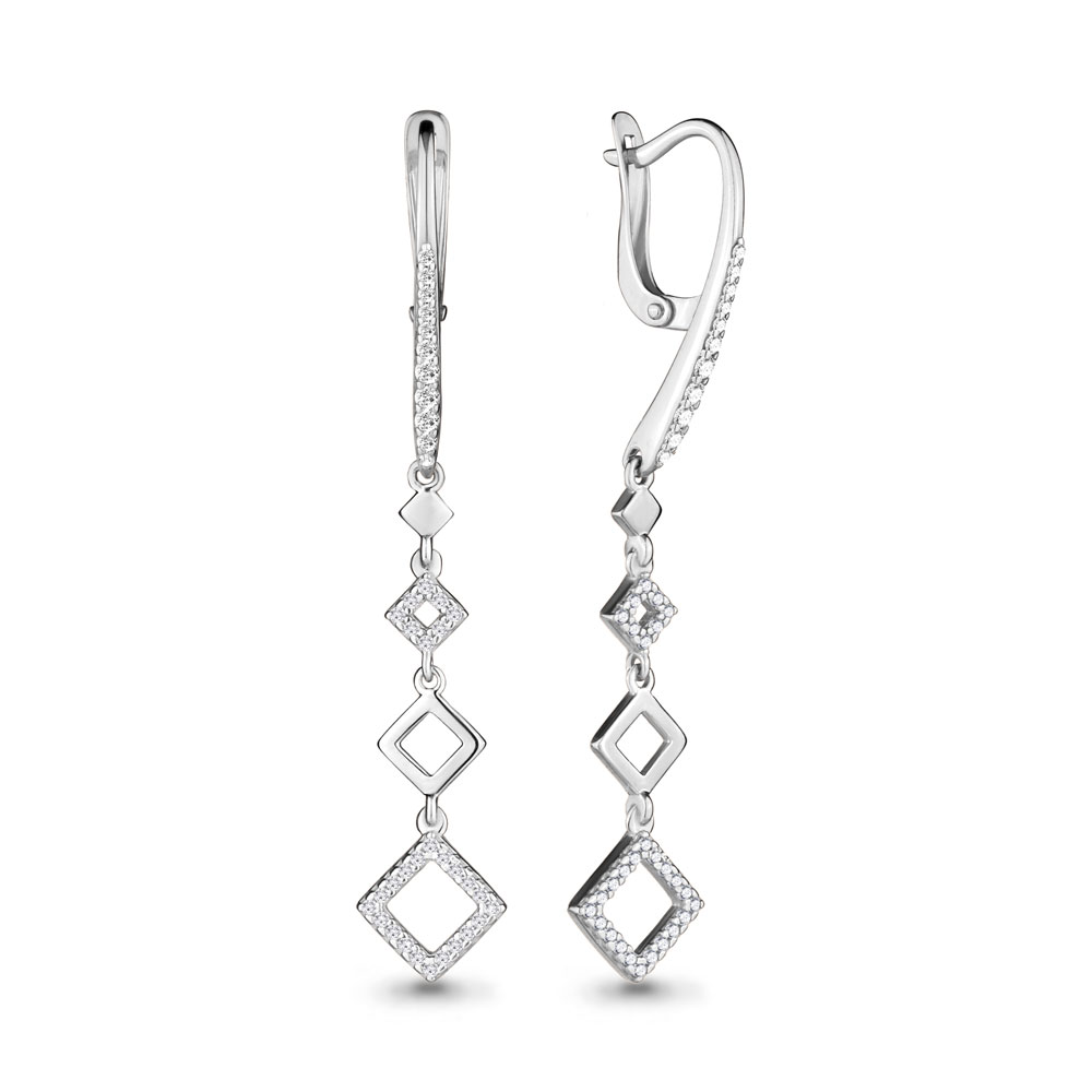 

Серьги из серебра с фианитом Aquamarine 46269А_925_р, 46269А_925_р