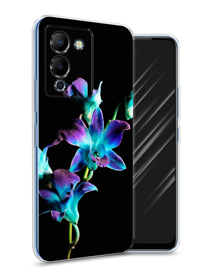 

Чехол Awog на Infinix Note 12 G96 "Синий цветок на черном", Разноцветный, 3101550-8