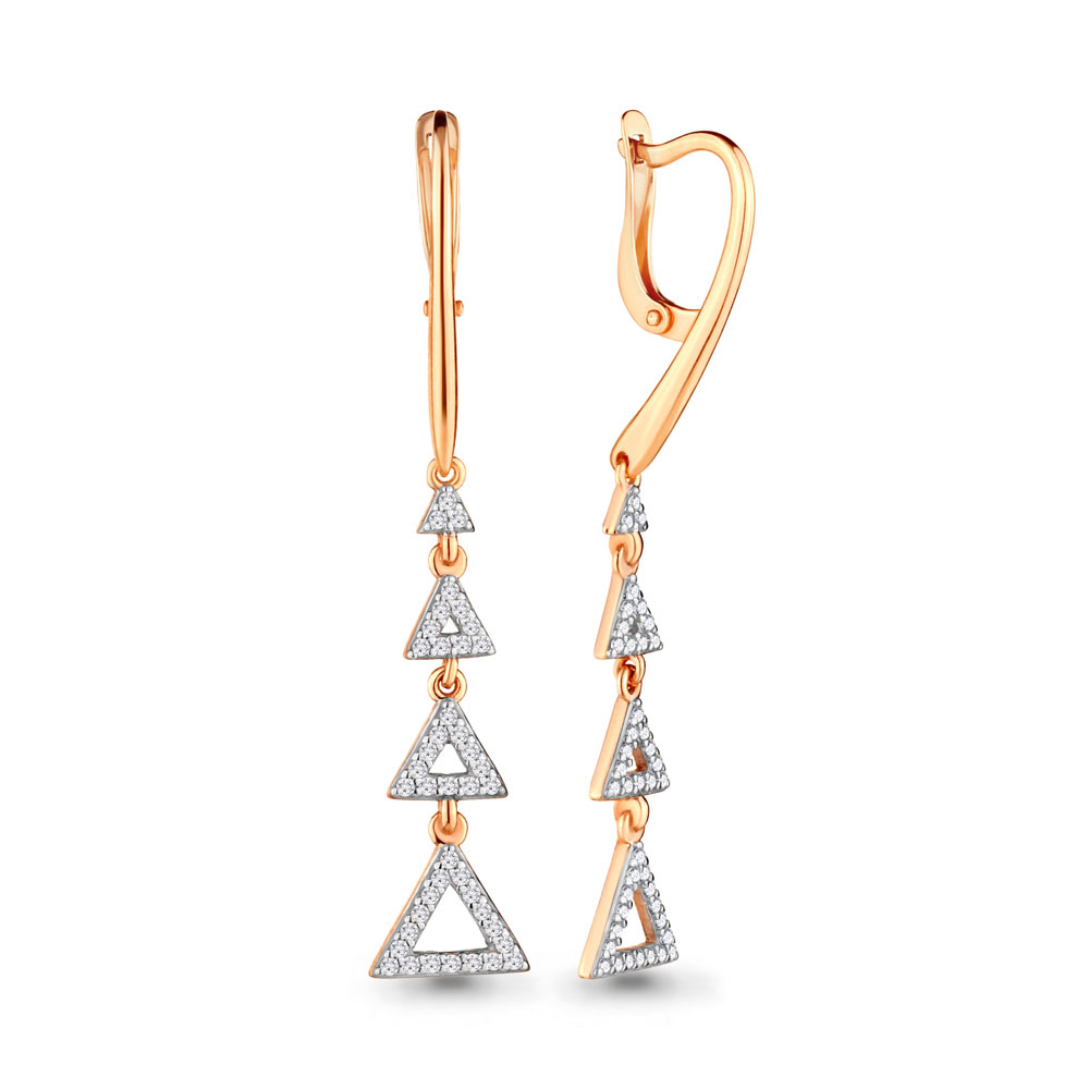 

Серьги из серебра с фианитом Aquamarine 46276А_925_з, 46276А_925_з