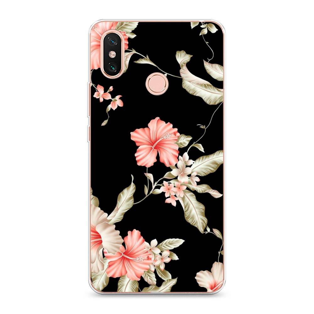 

Чехол Awog на Xiaomi Mi Max 3 "Цветы на черном", Разноцветный, 34350-8