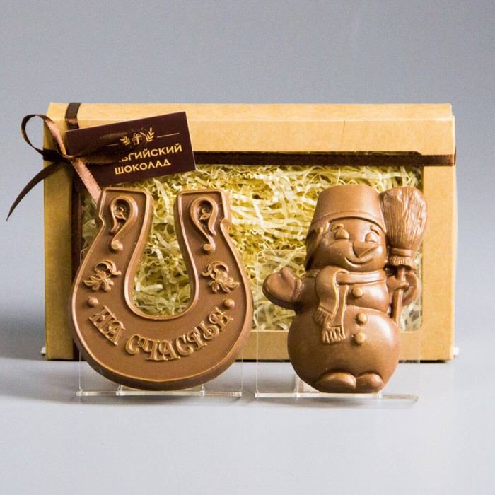 

Шоколадная фигурка 2в1 "Подкова + Снеговик", 160 г