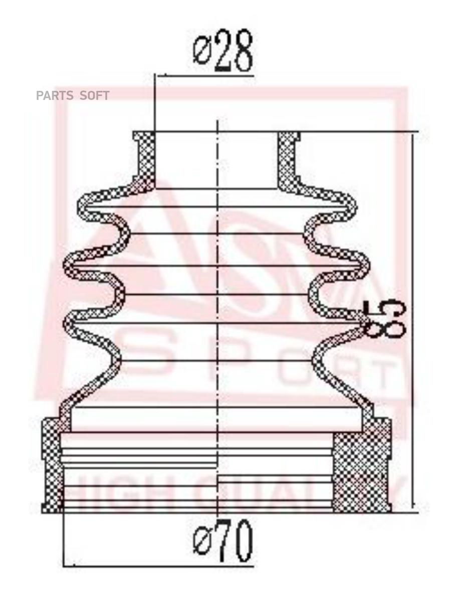 

ASVA Пыльник ШРУСа (комплект без смазки) ASVA ASBTINP12
