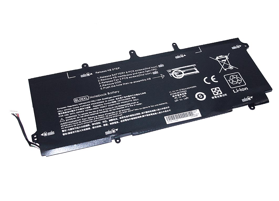 

Аккумуляторная батарея OEM для ноутбука HP EliteBook Folio 1040 BL06-3S2P 11.1V 42Wh