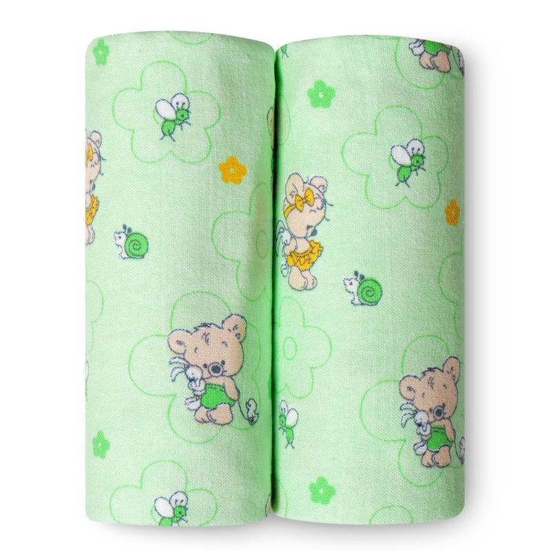 

Пеленки фланелевые для новорожденных loombee FR-9326 110x90 см, 2 шт., FR