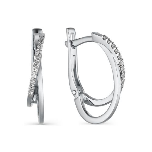 

Серьги из белого золота с бриллиантом АЛЬКОР 23411-200, 23411-200