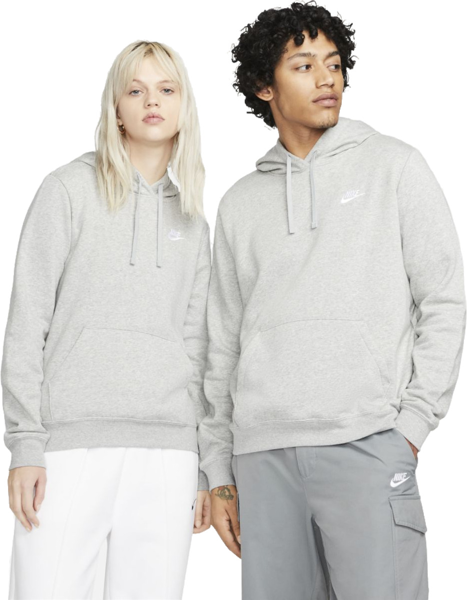 Худи женское Nike W Sportswear Club Fleece Pullover Hoodie серое L