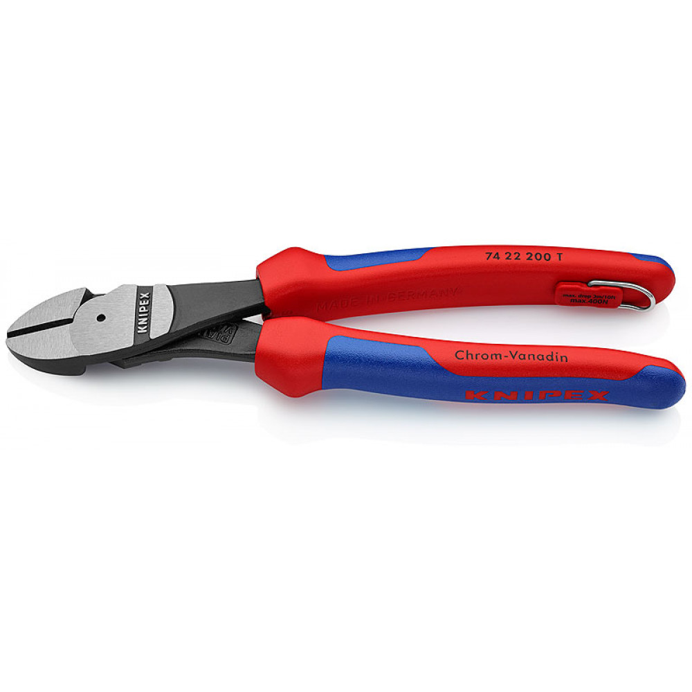 

Кусачки боковые особой мощности со страховочным креплением KNIPEX KN-7422200T, KN-7422200T