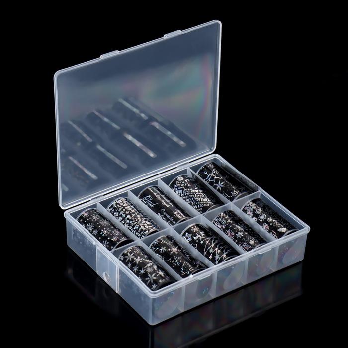 

Набор переводной фольги для дизайна ногтей Новогодняя голография, 4 × 50 см, 10 шт, цвет