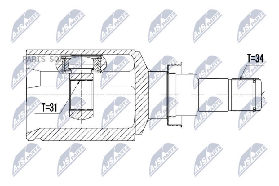 

Шрус Внутренний, Chevrolet Cruze 09-, Orlando 11-15 /Prawy/