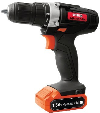 фото Дрель спец-3297 бда-14,4-1 ли (1акк) дрель аккум коробка