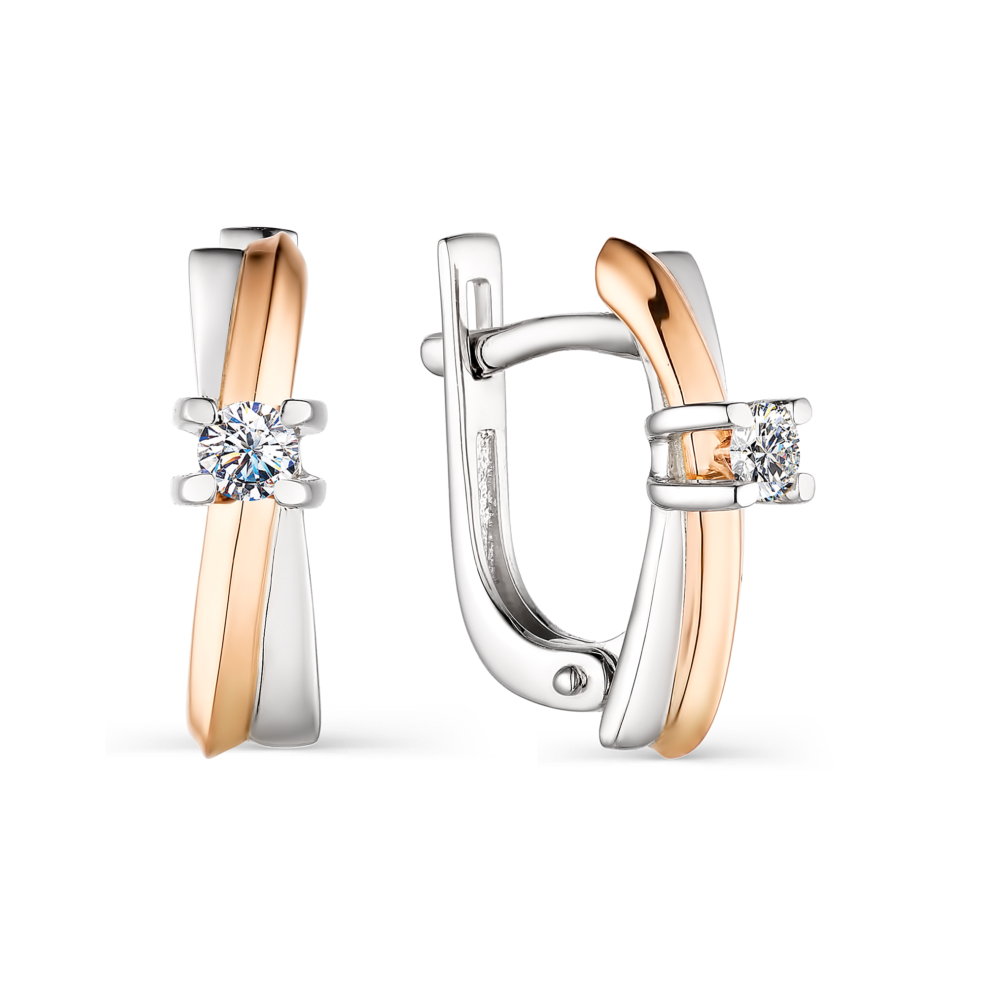 

Серьги из белого золота с бриллиантом АЛЬКОР 23506-200, 23506-200