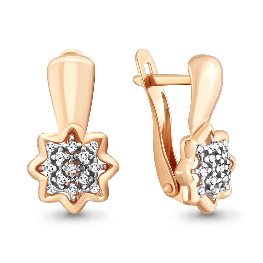 

Серьги из серебра с фианитом Aquamarine 46359А_925_з, 46359А_925_з