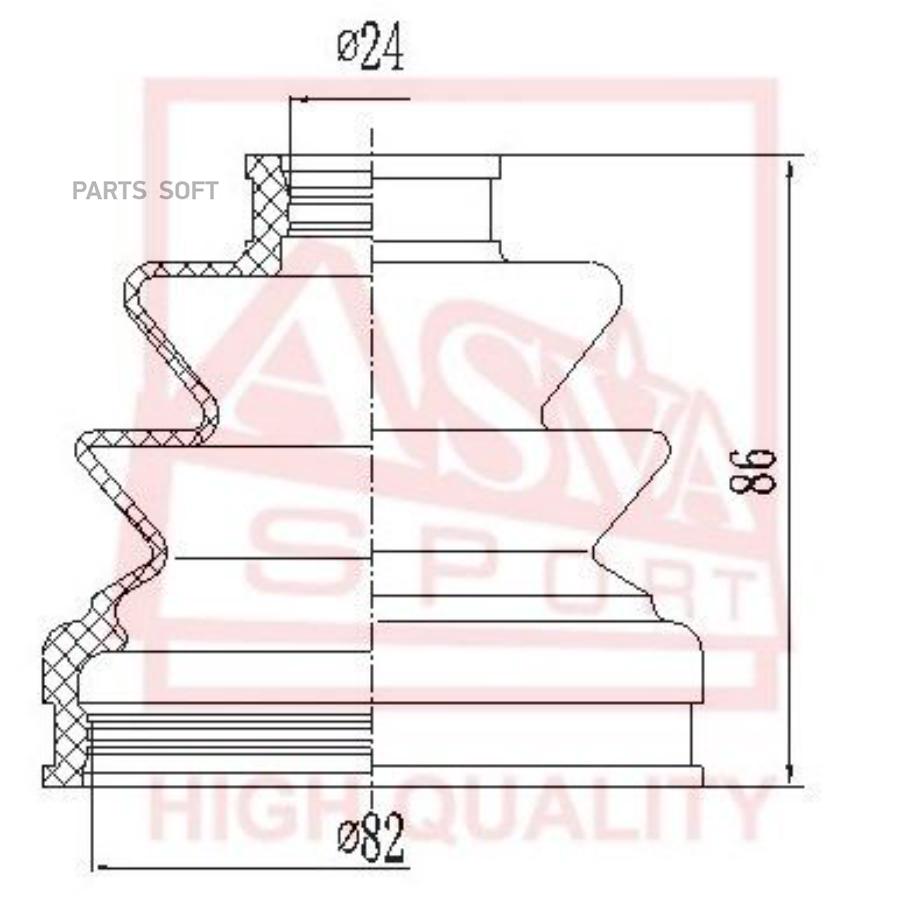 

ASVA ПЫЛЬНИК ШРУСА IB 24X82X90К-Т ASVA ASBT46