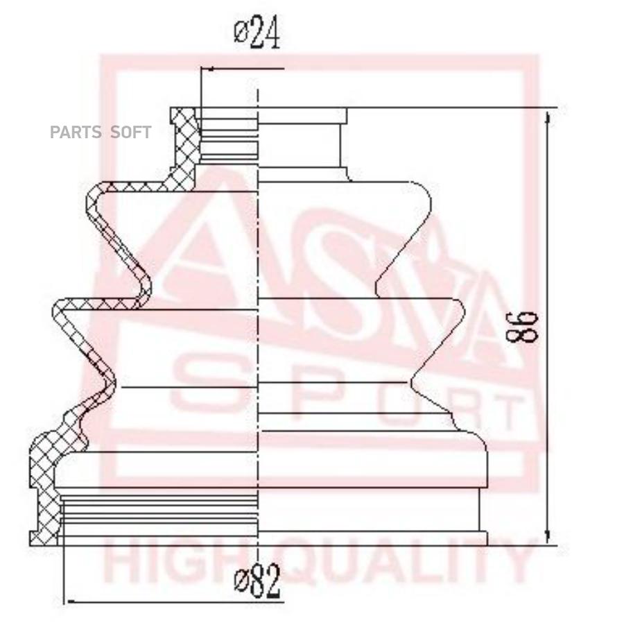 ASVA ПЫЛЬНИК ШРУСА IB 24X82X90К-Т ASVA ASBT46