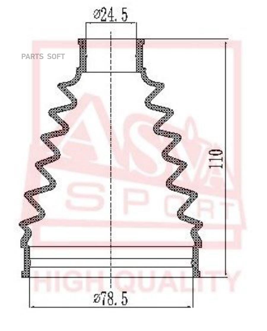 ASVA ПЫЛЬНИК ШРУСА OB (25,5X82X107,5) К-Т ASVA ASBTAVRT27