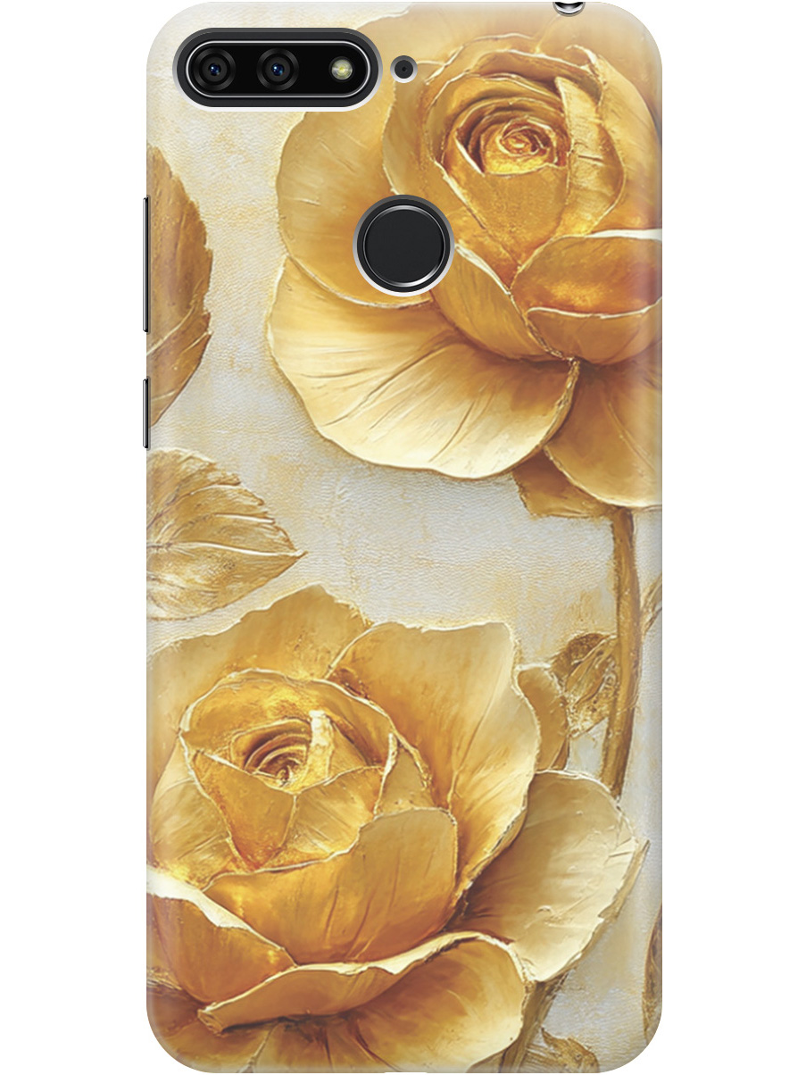 

Силиконовый чехол на Honor 7C Pro / Huawei Y7 Prime (2018) / Nova 2 Lite с принтом 858708, Прозрачный;золотистый;белый, 718524523