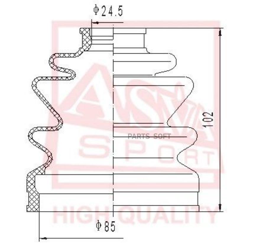 ASVA ПЫЛЬНИК ШРУСА OB 245X85X102 К-Т ASVA ASBT21