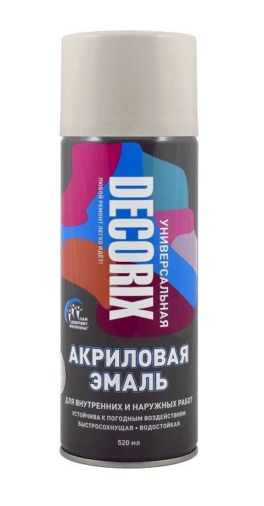 

Краска серый жемчуг DECORIX 520 мл