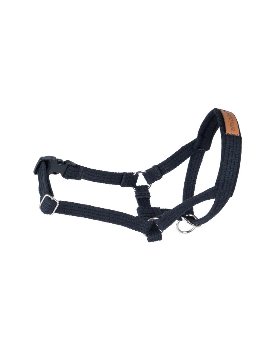 Недоуздок AmiPlay Cotton S Фокстерьер 13-26х25-41х1,5 см, черный