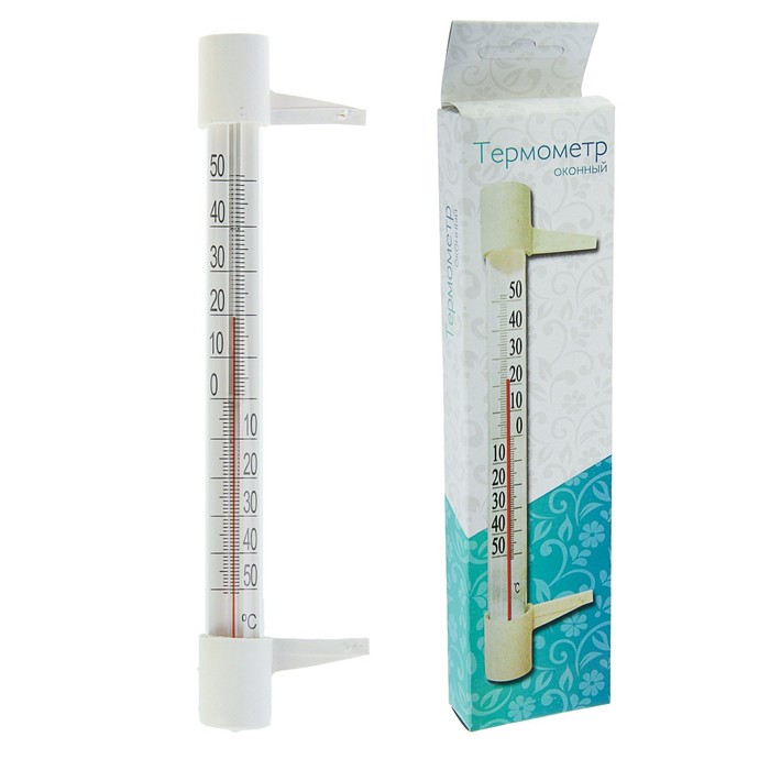 фото Термометр оконный тб-202 стандартный t -50 + 50 с в картонной коробке теропром