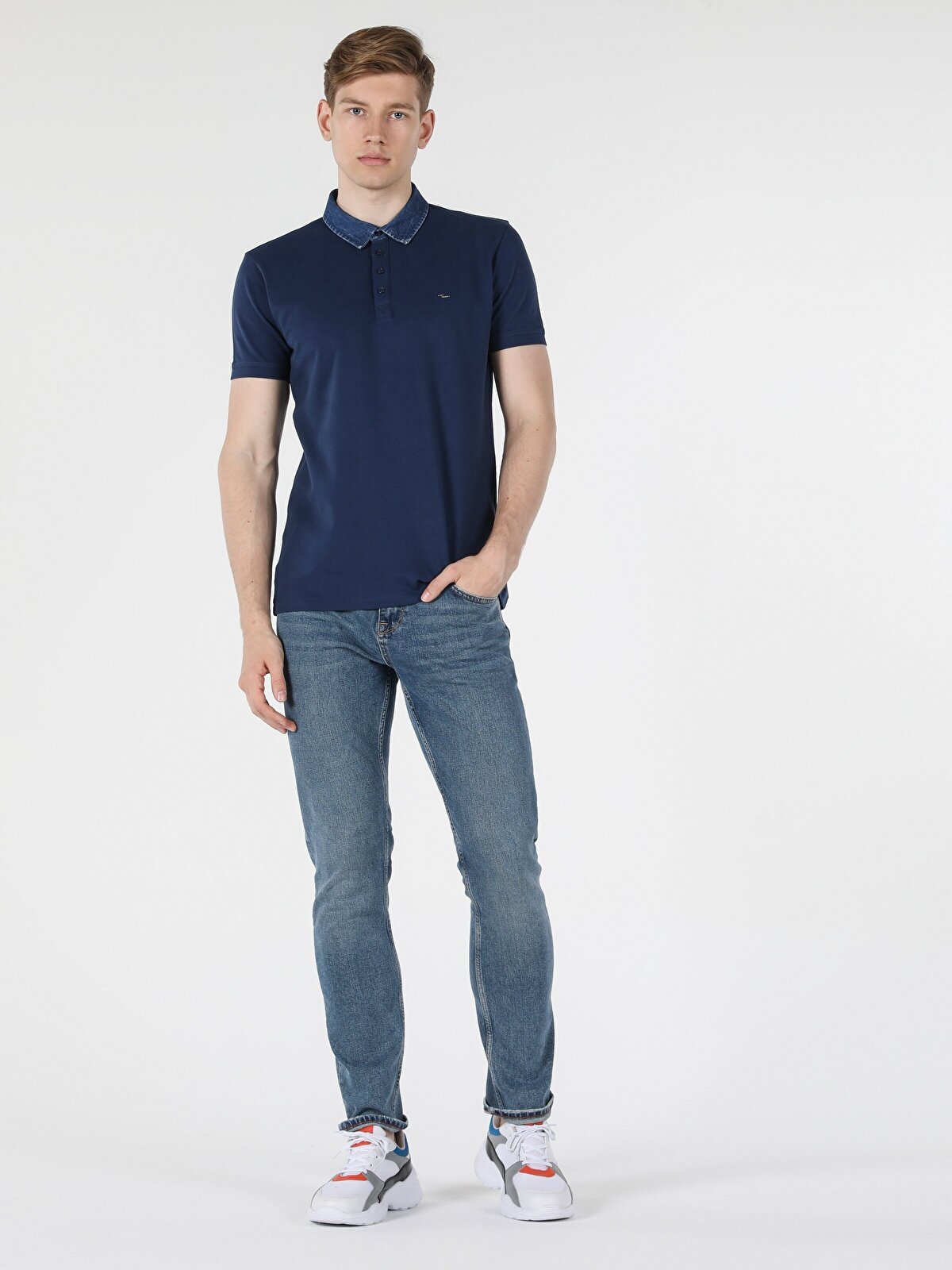 Футболка мужская Colins CL1033370_q1.v1 синяя XXL