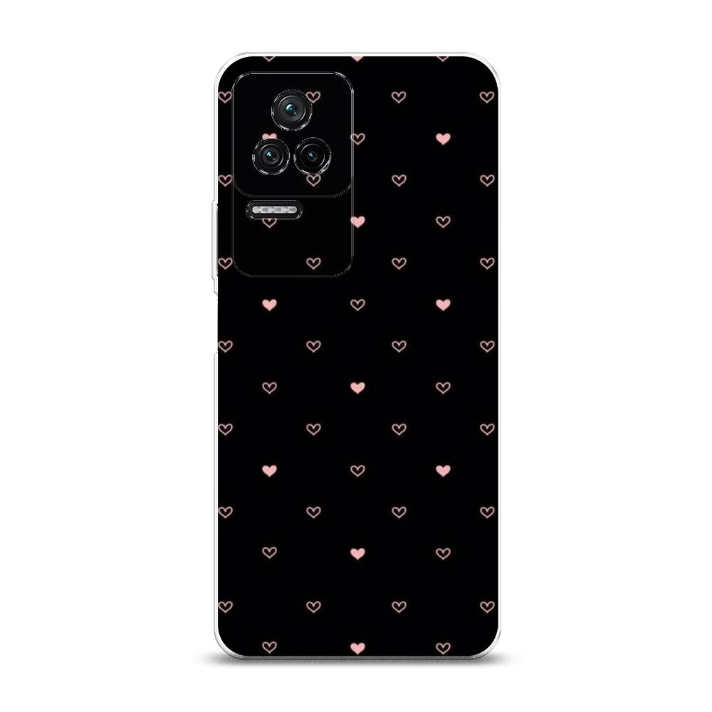 

Чехол Awog на Poco F4/Redmi K40S "Черный фон и сердечки", Разноцветный, 314650-3