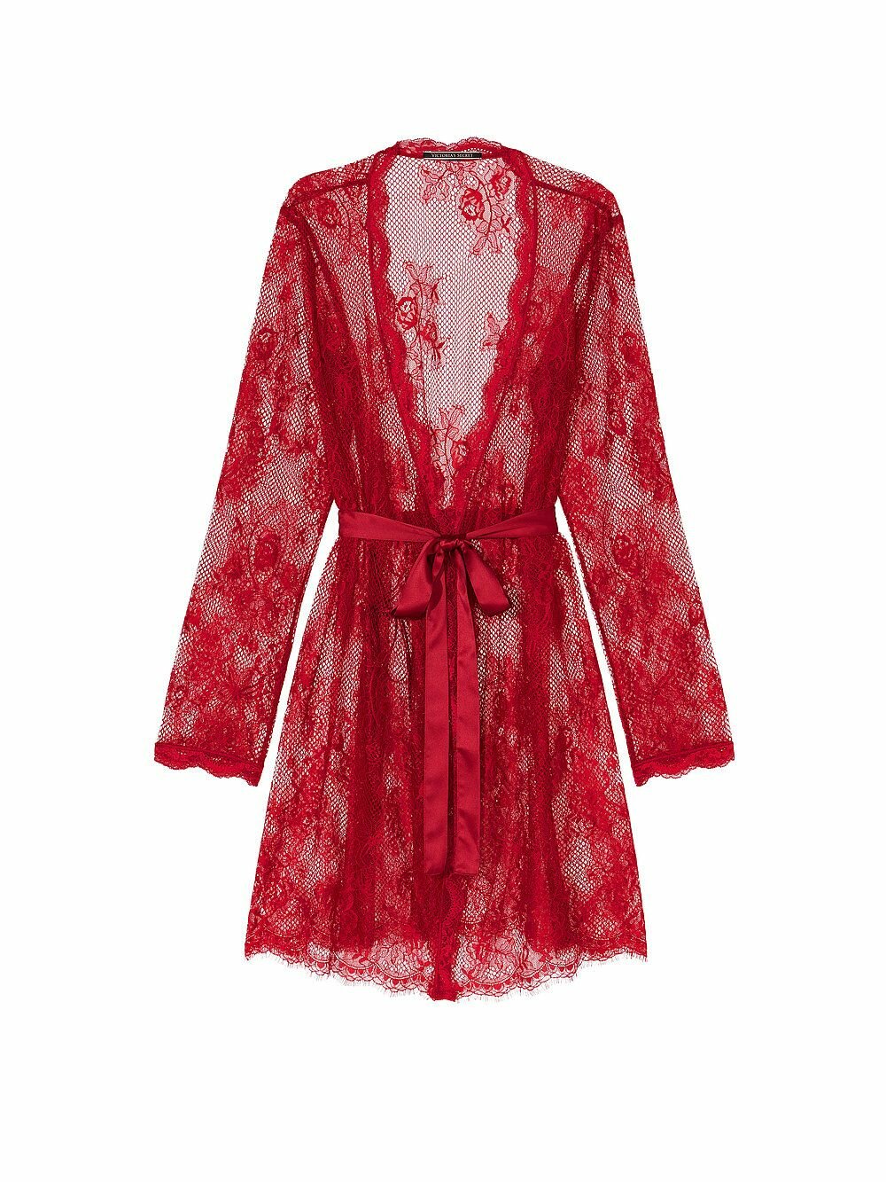 

Халат Victoria's Secret Fishnet Floral Mesh Lace Robe красный M/L, Fishnet Floral Mesh Lace Robe