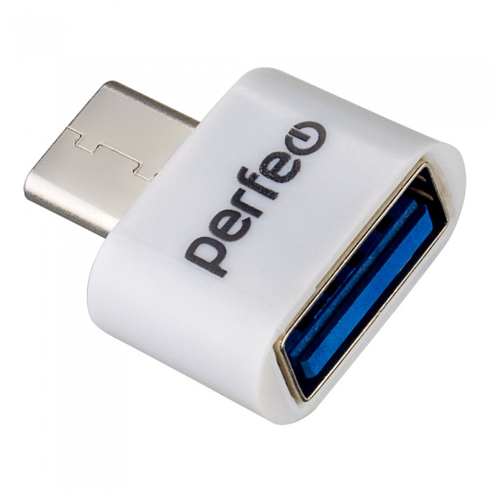 

Адаптер Perfeo USB на Type-C c OTG (PF-VI-O008 White) белый