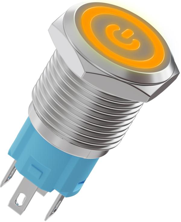 

Кнопка выключатель (тумблер) GSMIN K1 ON-OFF 5А 12В AC 5Pin с подсветкой 16мм (Оранжевый)