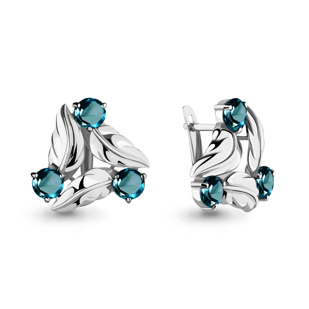 

Серьги из серебра с топазом Aquamarine 4641808_925_р, 4641808_925_р