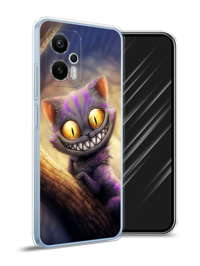 

Чехол Awog на Redmi Note 12T Pro "Cheshire Cat", Фиолетовый;желтый, 319150-1