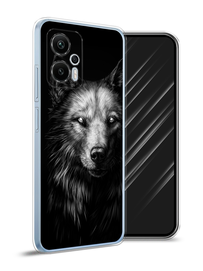 

Чехол Awog на Redmi Note 12T Pro "Волк черно белый", Серый;бежевый;белый, 319150-1