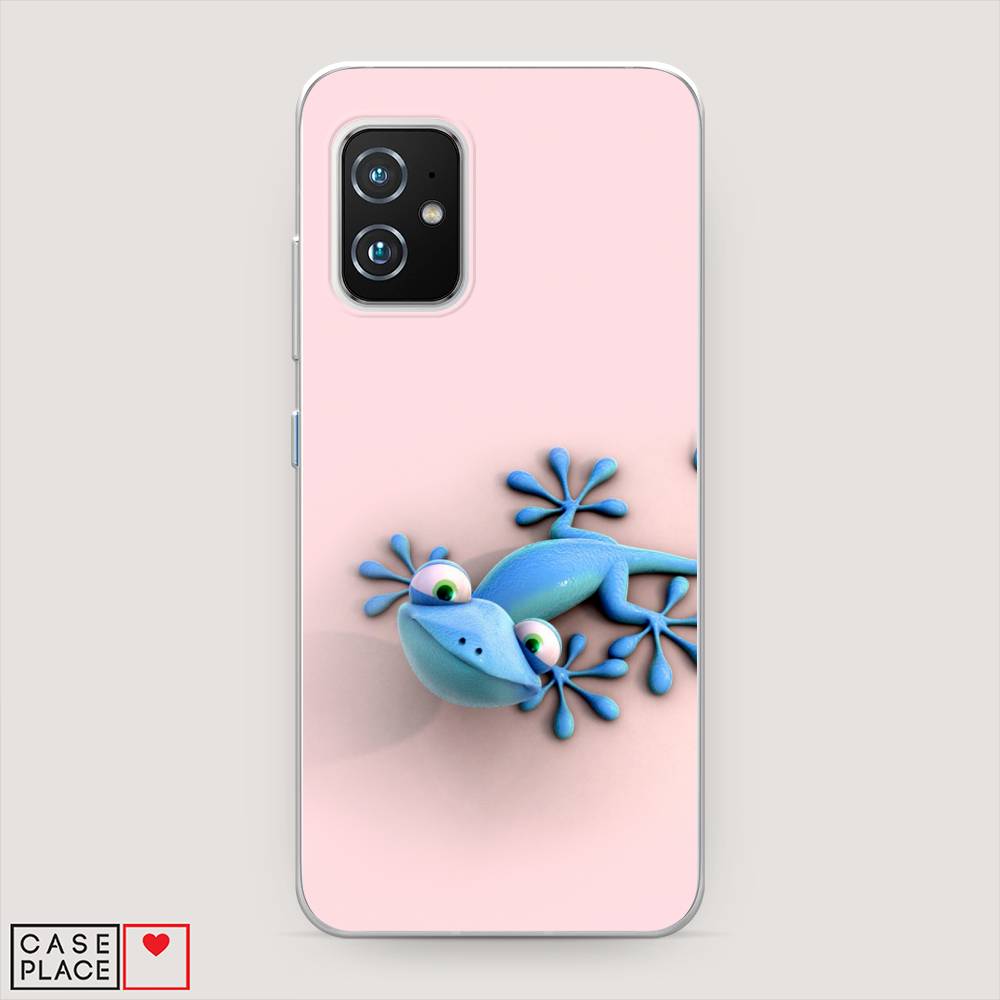 

Чехол Awog на Asus Zenfone 8 Mini "Голубая ящерка", Розовый;голубой;белый, 44350-2