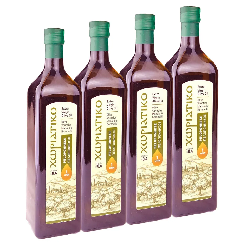 

Оливковое масло EcoGreece Хориатико Пелопоннес extra virgin 4 шт по 1 л