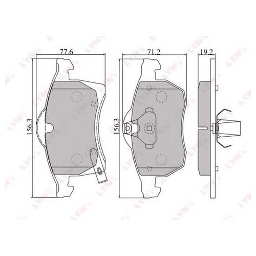 

КомплектпереднихтормозныхколодокLynxbd5904дляOpelAstra;Zafira