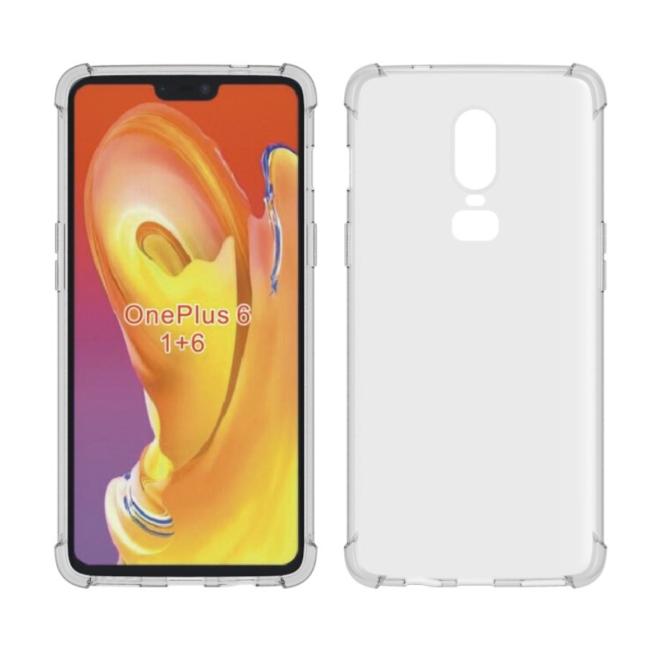 

Чехол задняя-панель-накладка-бампер MyPads Tocco для OnePlus 6 с защитой углов прозрачный