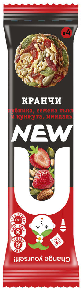 Кранчи Newu с клубникой 30г