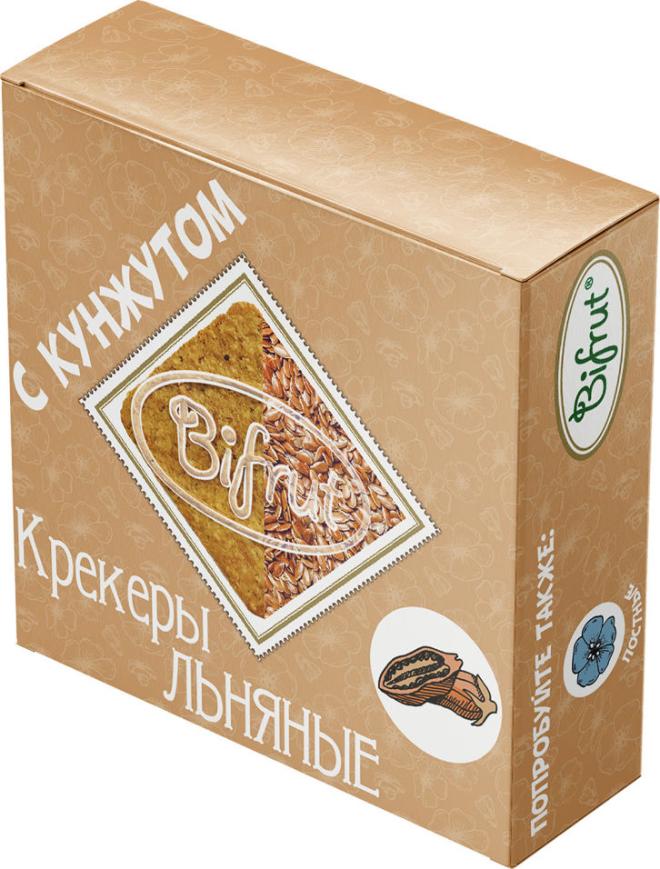 фото Снеки bifrut льняные с кунжутом 210г