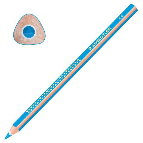 

Карандаш цветной утолщенный STAEDTLER "Noris club", голубой, 1284-30 (арт. 181210) - 6 шт.