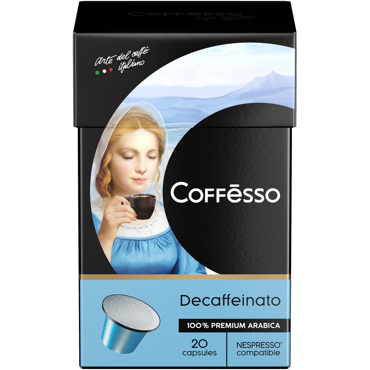 фото Кофе в капсулах coffesso "decaffeinato", для кофемашины nespresso, 20 шт