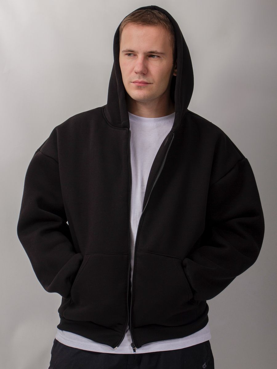 

Толстовка мужская Palmost zip_blank_nach черная XL, Черный, zip_blank_nach