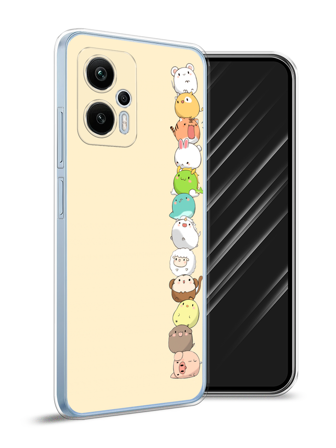 

Чехол Awog на Redmi Note 12T Pro "Питомцы Чиби", Желтый, 319150-2
