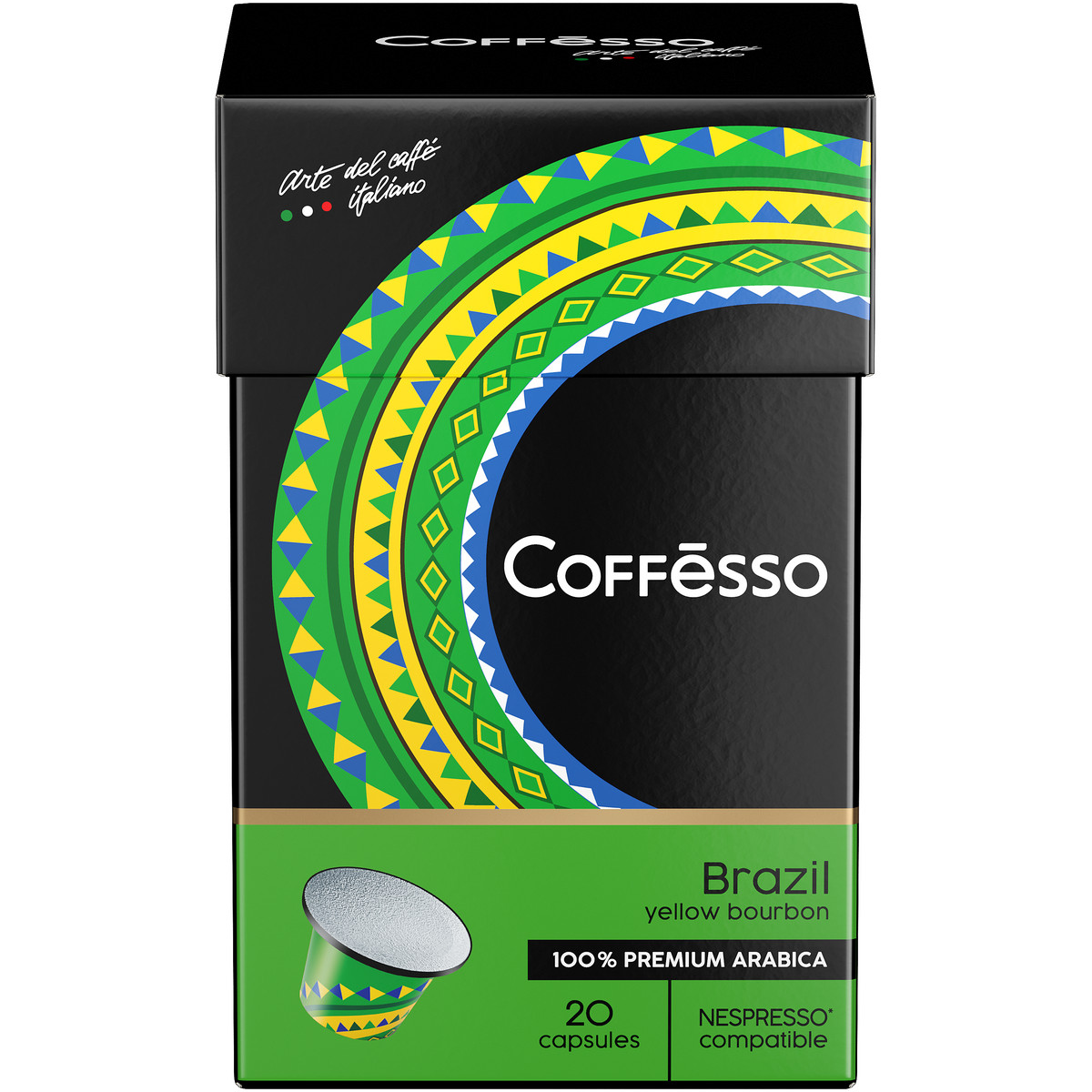 фото Кофе в капсулах coffesso "brazil", для кофемашины nespresso, 20 шт