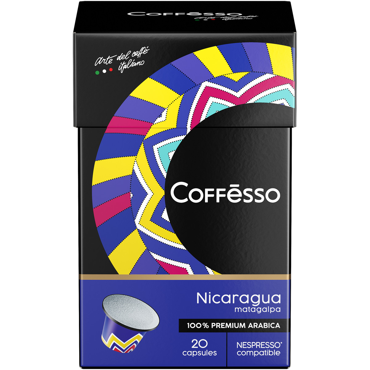 фото Кофе в капсулах coffesso "nicaragua", для кофемашины nespresso, 20 шт